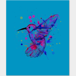 Hummingbird Splatter Posters and Art