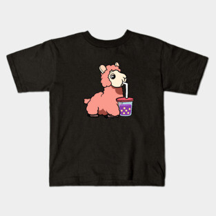 Boba Llama Kids T-Shirt