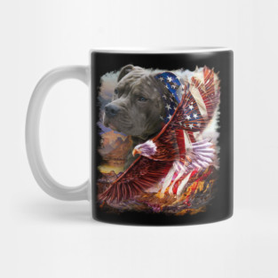 Pitbull American Patriot gift Mug