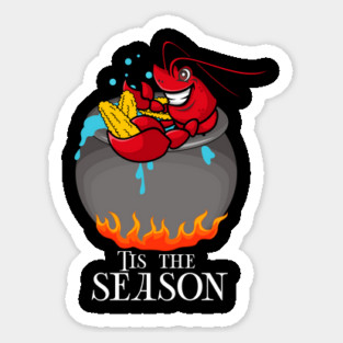 Crawfish Boil Tis The Season Crawdaddy Crayfish Funny Sticker