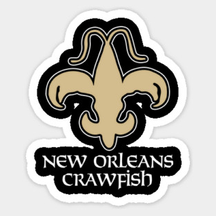 New Orleans Crawfish Boil - Fleur de Lis Crawdaddy Crayfish Sticker