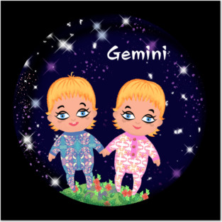 Gemini zodiac sign Posters and Art