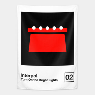 Turn On The Bright Lights / Minimalist Style Graphic Artwork Design Tapestry