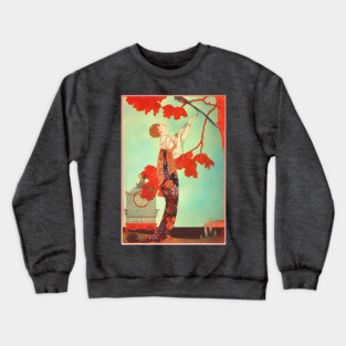 Art Deco 1920s Vintage Lady Crewneck Sweatshirt