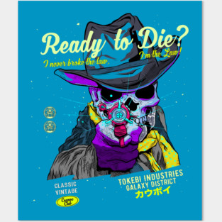 Tokebi's Cyberpunk Skull Cowboy Posters and Art