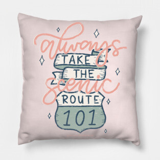 Take the scenic route Pillow