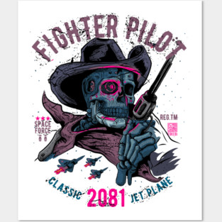 Tokebi's Cyberpunk Space Skull Cowboy Posters and Art