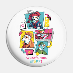 What's the Story, Wishbone? // Tv Show, 90s, Jack Russell Pin