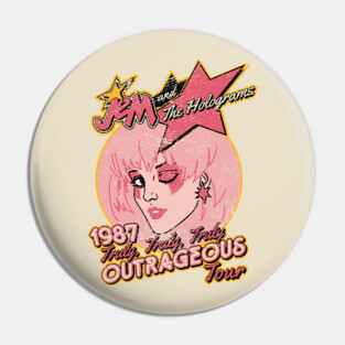 Jem and The Holograms Tour - Distressed Pin