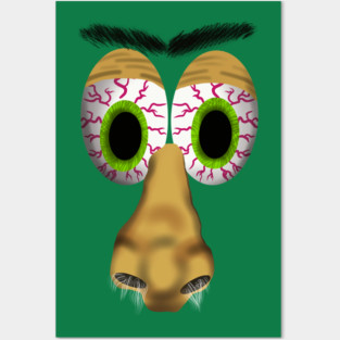 Eyeball person Posters and Art