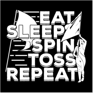 Flag Spinning Color Guard Gift Posters and Art