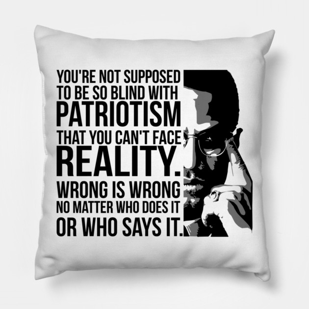 Patriotism vs Reality Pillow by UrbanLifeApparel