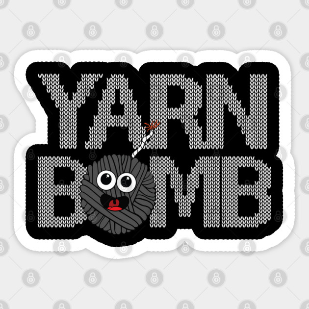 Yarn Bomb with Knit Purl Fuse Ravel Crochet Weaver Knitting Sticker by belownormal