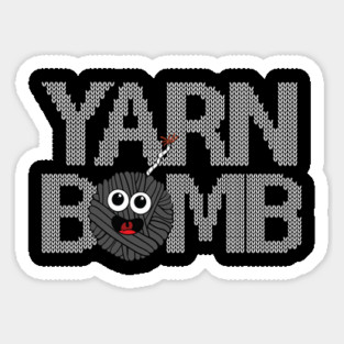 Yarn Bomb with Knit Purl Fuse Ravel Crochet Weaver Knitting Magnet