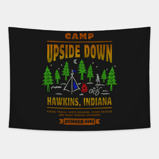 Camp Upside Down Tapestry