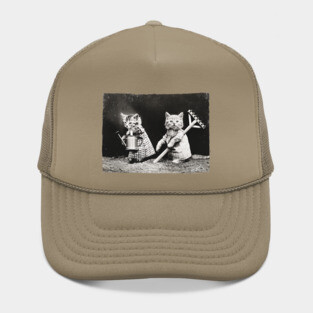 Vintage Gardening Kitties Photo Hat