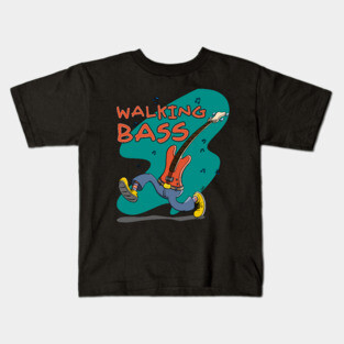 Walking Bass Guitar Kids T-Shirt