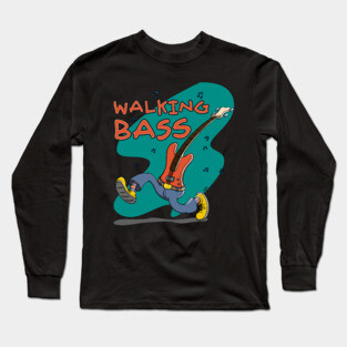 Walking Bass Guitar Long Sleeve T-Shirt