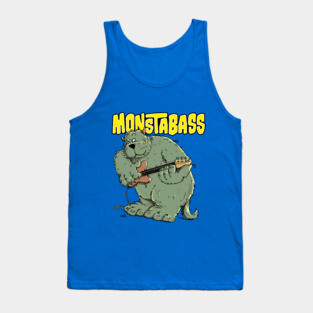 Monster Bass Guitar Player Tank Top