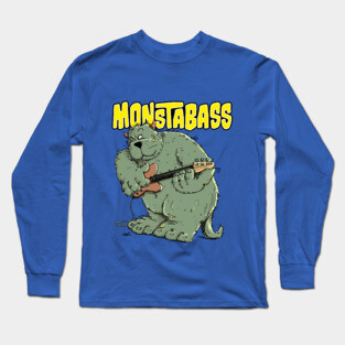 Monster Bass Guitar Player Long Sleeve T-Shirt