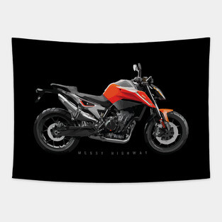 KTM 790 Duke orange sn Tapestry