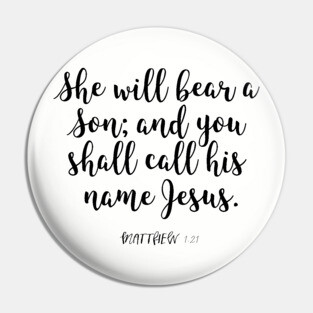 Matthew 1:21 Christmas Scripture Pin