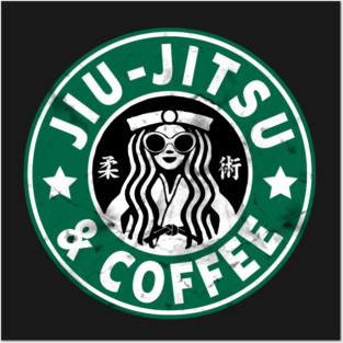 JIU JITSU AND COFFEE - FUNNY BRAZILIAN JIU JITSU Posters and Art