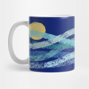 Sunset Wave Lines Mug