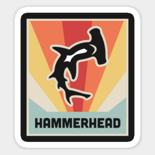 Vintage 70s Hammerhead Shark Sticker