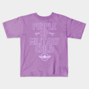 Purple Up Military Child, Month Of The Military Child Kids T-Shirt