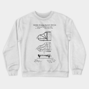 Steinway Piano Patent Black Crewneck Sweatshirt