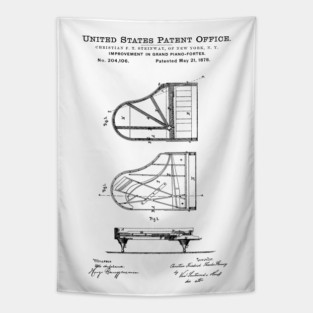 Steinway Piano Patent Black Tapestry