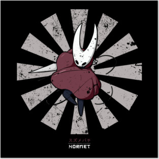 Hornet Retro Japanese Hollow Knight Posters and Art