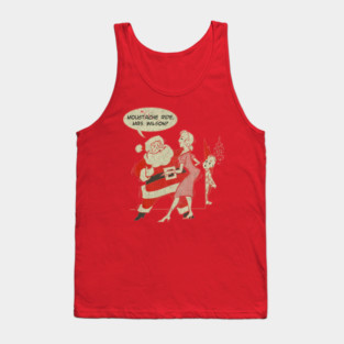 Moustache Ride Santa Tank Top