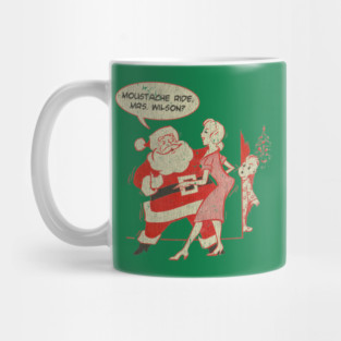 Moustache Ride Santa Mug