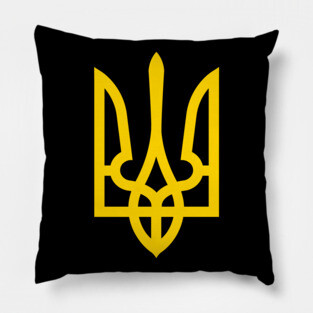 Ukraine coat of arms -  gold Pillow