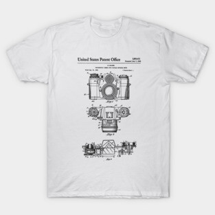 Camera Patent Black T-Shirt