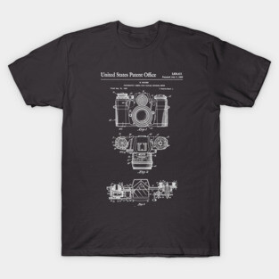 Camera Patent White T-Shirt