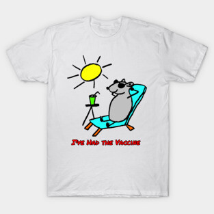 Vaccinated Cartoon Rat Relaxing T-Shirt