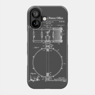 Snare Drum Patent White Phone Case