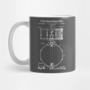 Snare Drum Patent White Mug