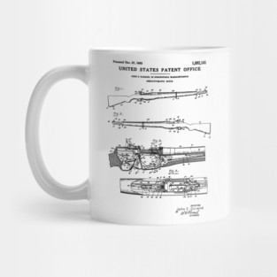 M1 Garand Rifle Patent Black Mug