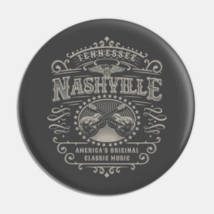 Nashville Music City Tennessee Pin
