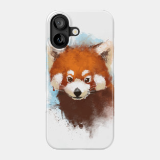 Red panda Ink Illustration - Fluffy Cute Animal - Nature Forest Phone Case