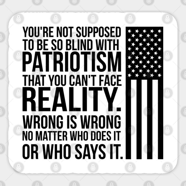 Patriotism vs Reality Sticker by UrbanLifeApparel