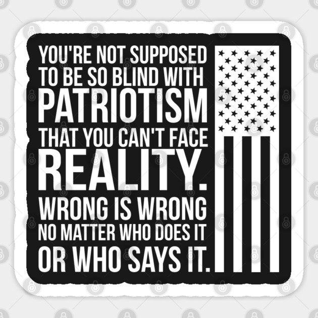 Patriotism vs Reality Sticker by UrbanLifeApparel