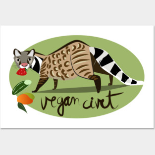 Vegan civet Posters and Art