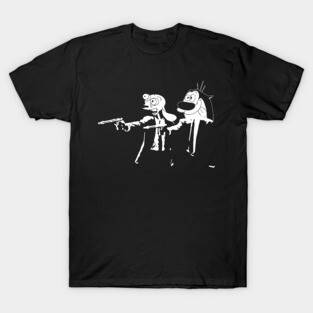 Ren And Stimpy Pulp Fiction T-Shirt