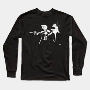 Ren And Stimpy Pulp Fiction Long Sleeve T-Shirt