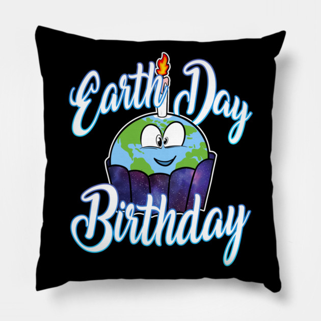 Earth Day Birthday Pillow by belownormal